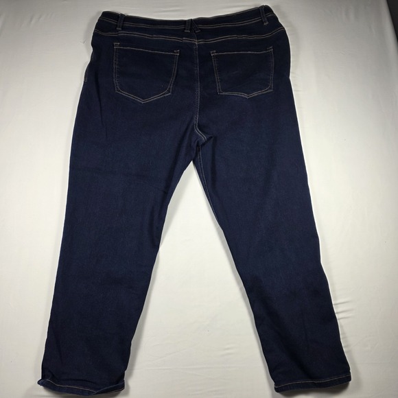 Angels Jeans Womens Size 24W Blue Slim Forever Convertible Dark Wash - Picture 6 of 6